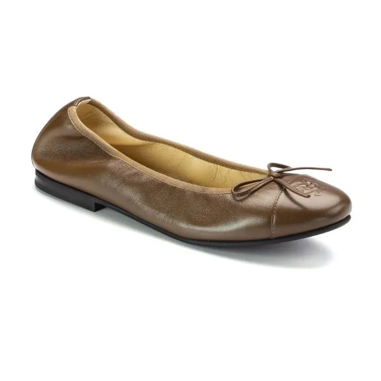 1641 - Carob Soft Leather Slip On for Girl/Teen/Women by London Kids