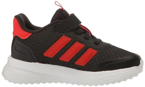 adidas X_PLR Path Elastic Lace Sneaker, Carbon/Bright Red/White, 2.5 US Unisex Little Kid