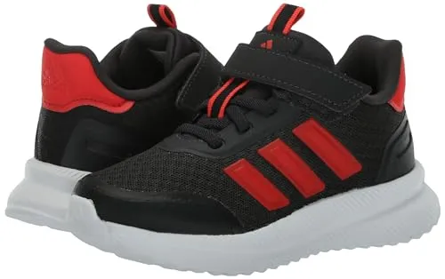 adidas X_PLR Path Elastic Lace Sneaker, Carbon/Bright Red/White, 2.5 US Unisex Little Kid