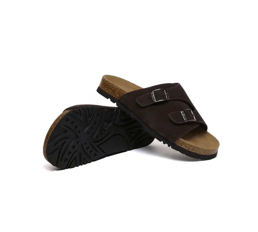 Adjustable Strap Embossed Slip-on Summer Sandal Slides Alexis