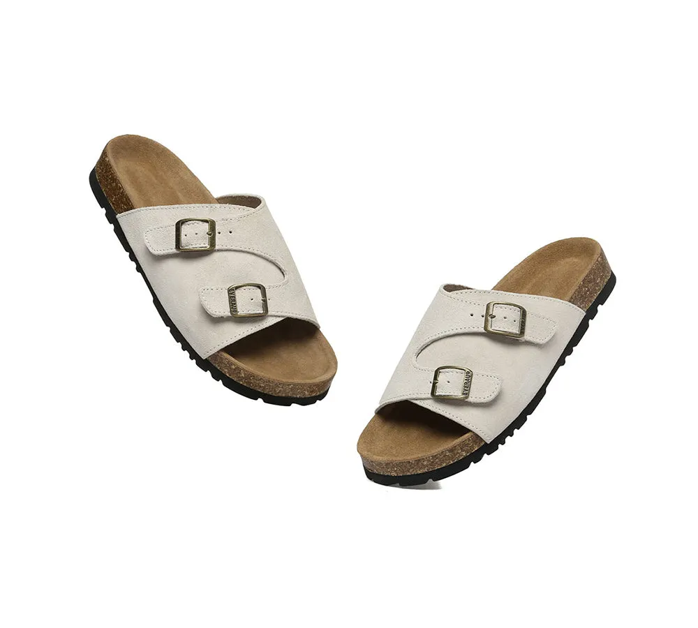 Adjustable Strap Embossed Slip-on Summer Sandal Slides Alexis