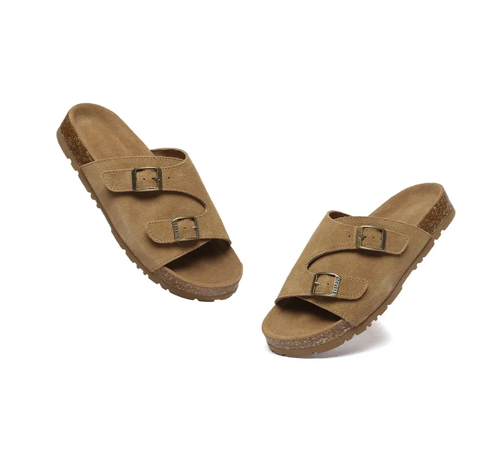 Adjustable Strap Embossed Slip-on Summer Sandal Slides Alexis