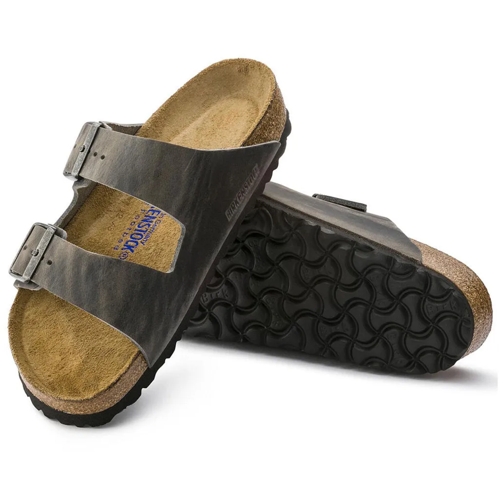 Arizona Oiled Nubuck Leather Unisex Slide Sandals