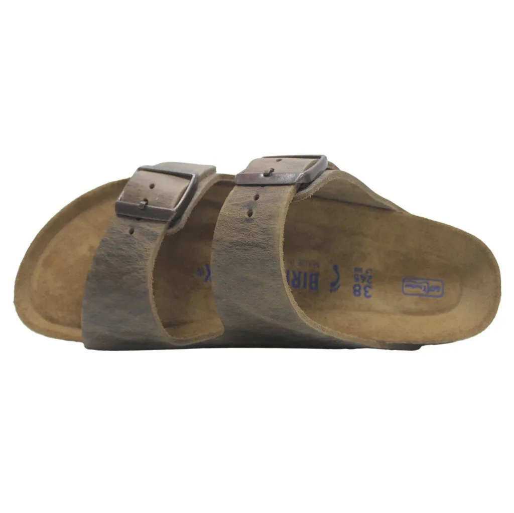 Arizona Oiled Nubuck Leather Unisex Slide Sandals