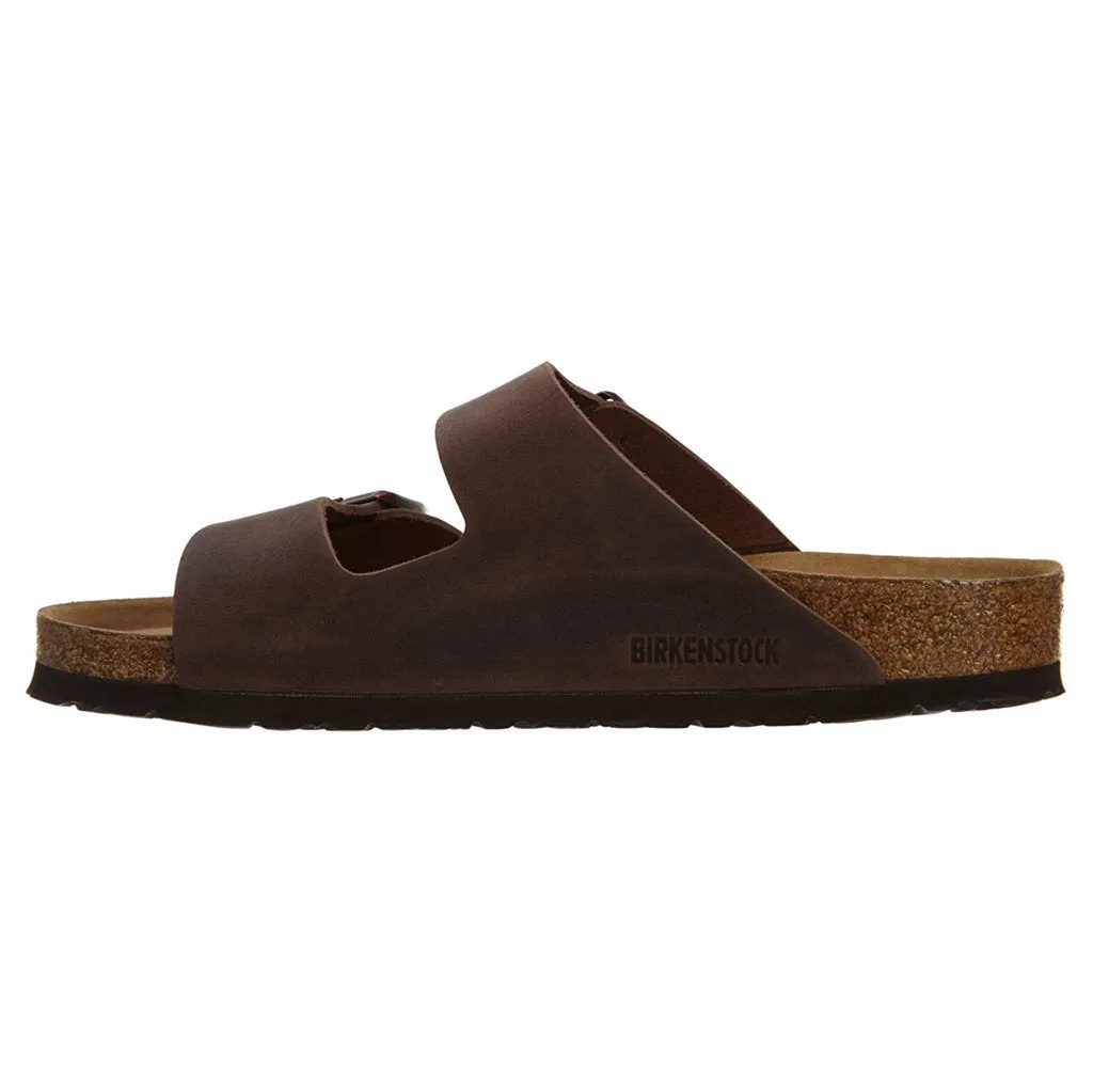 Arizona Oiled Nubuck Leather Unisex Slide Sandals