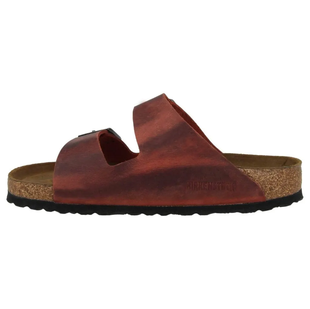 Arizona Oiled Nubuck Leather Unisex Slide Sandals