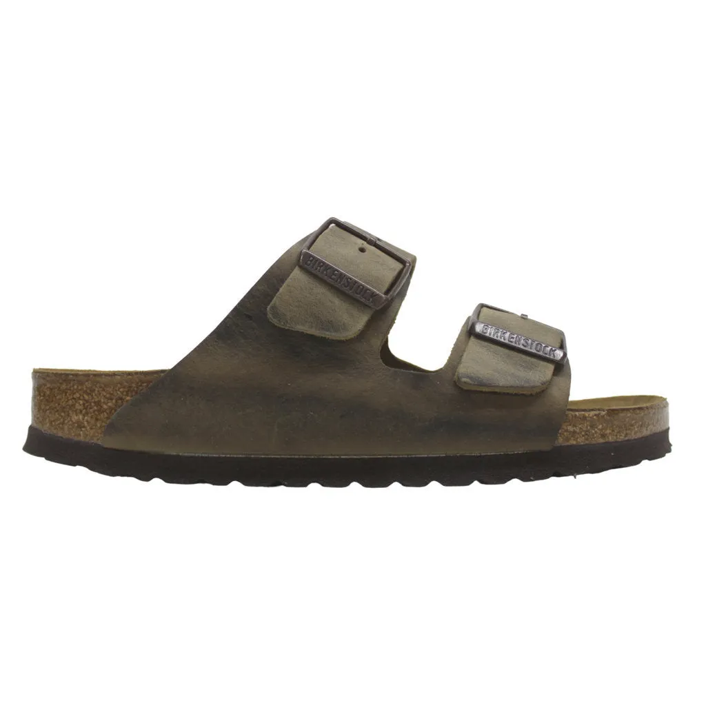 Arizona Oiled Nubuck Leather Unisex Slide Sandals