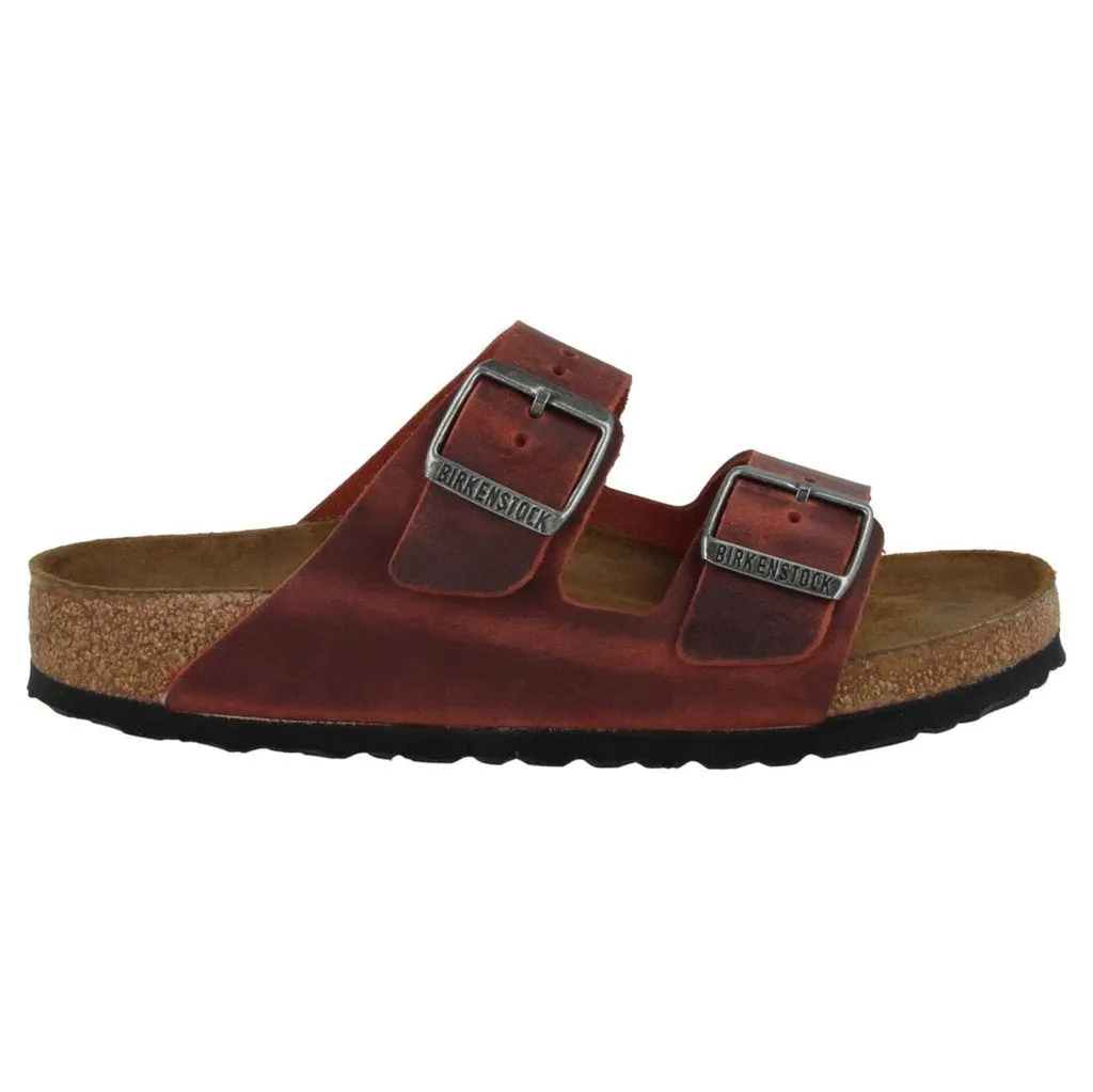 Arizona Oiled Nubuck Leather Unisex Slide Sandals