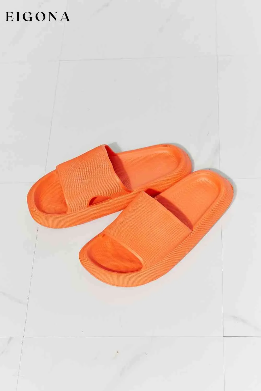 Arms Around Me Open Toe Slide in Orange