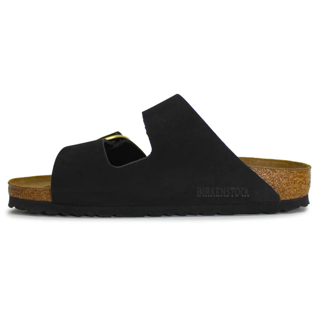 Birkenstock Arizona Big Buckle Nubuck Leather Unisex Slides Sandals