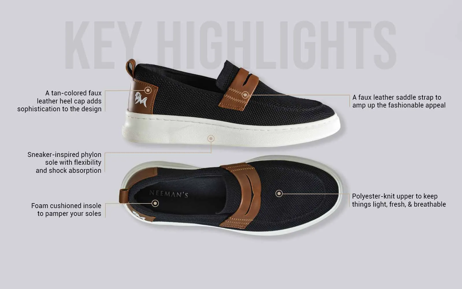 Brunch Loafers : Black/Tan