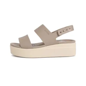 Crocs Brooklyn Low Wedge Women Sandals - BEG