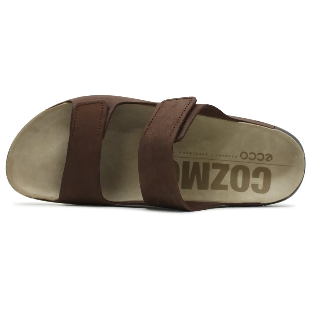 Ecco Cozmo Soft Full Grain Leather Men's Slide Sandals