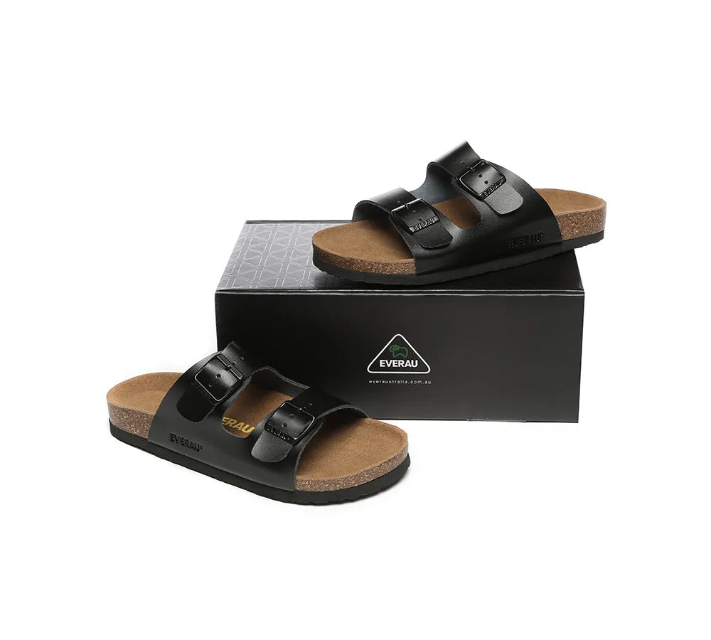 EVERAU® Adjustable Strap Embossed Summer Beach Mick Sandal Slides