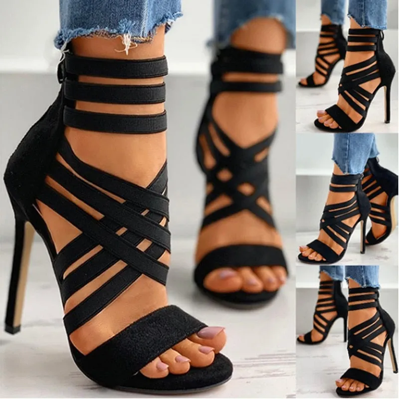 Funki Buys | Shoes | Women's Strappy High Heel Sandals