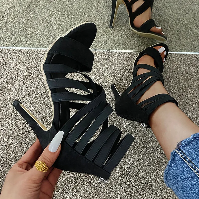 Funki Buys | Shoes | Women's Strappy High Heel Sandals