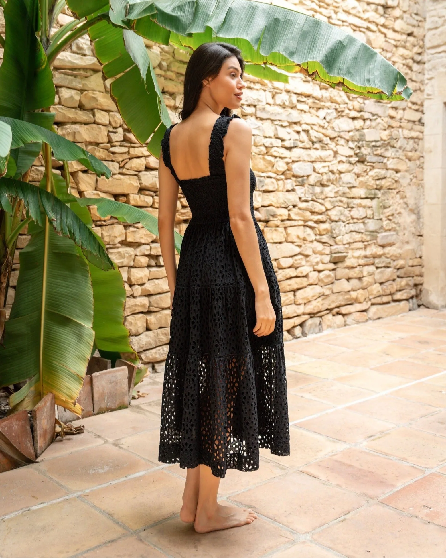 Kristen Dress Seaside Eyelet Black