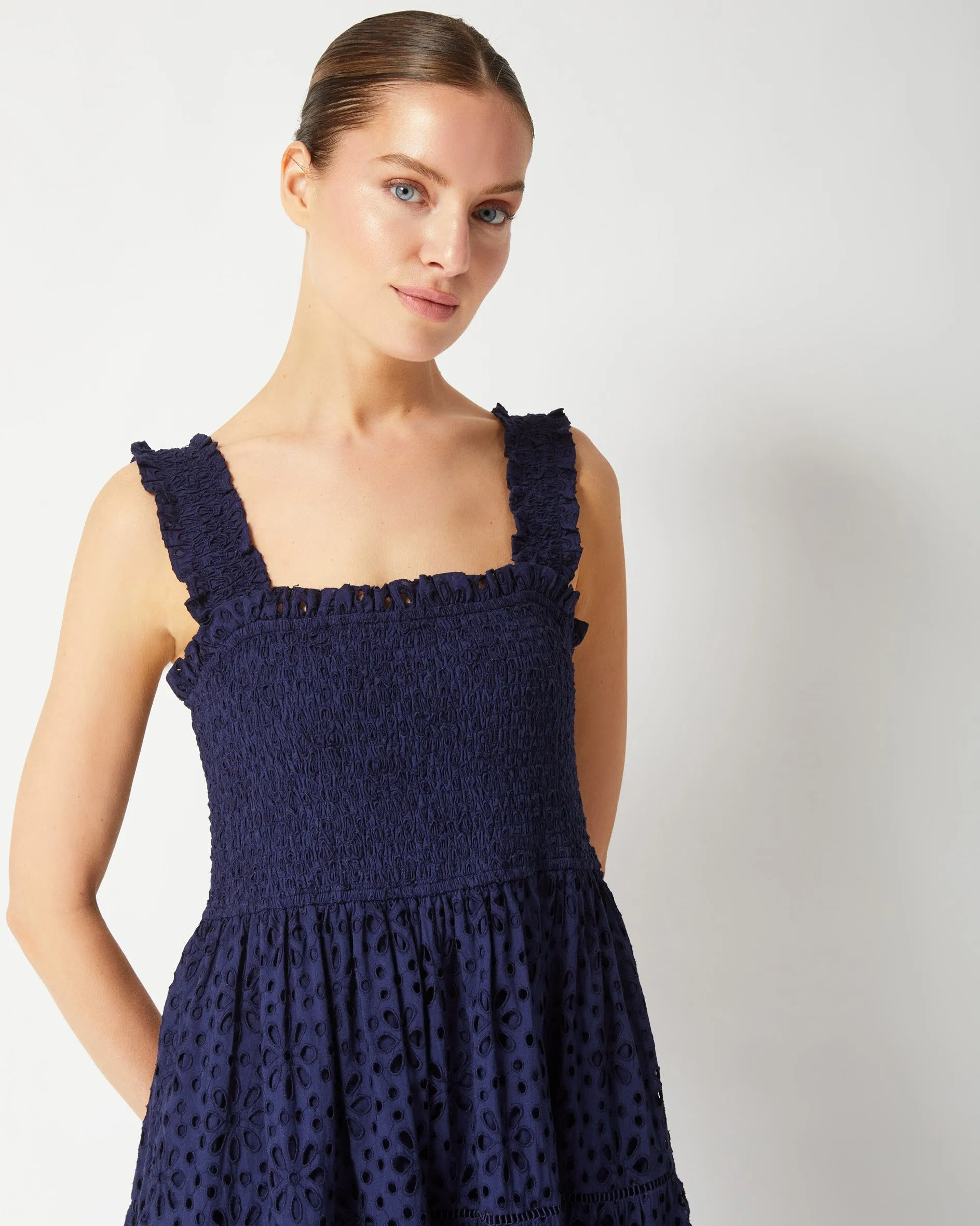 Kristen Dress Seaside Eyelet Navy