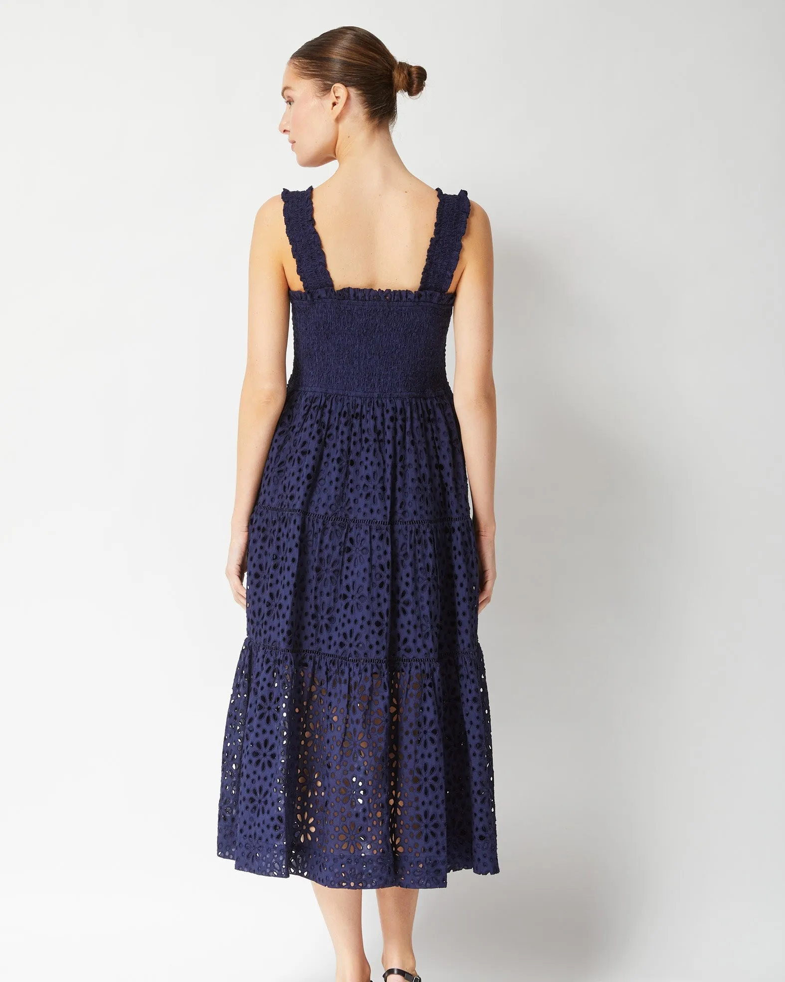 Kristen Dress Seaside Eyelet Navy