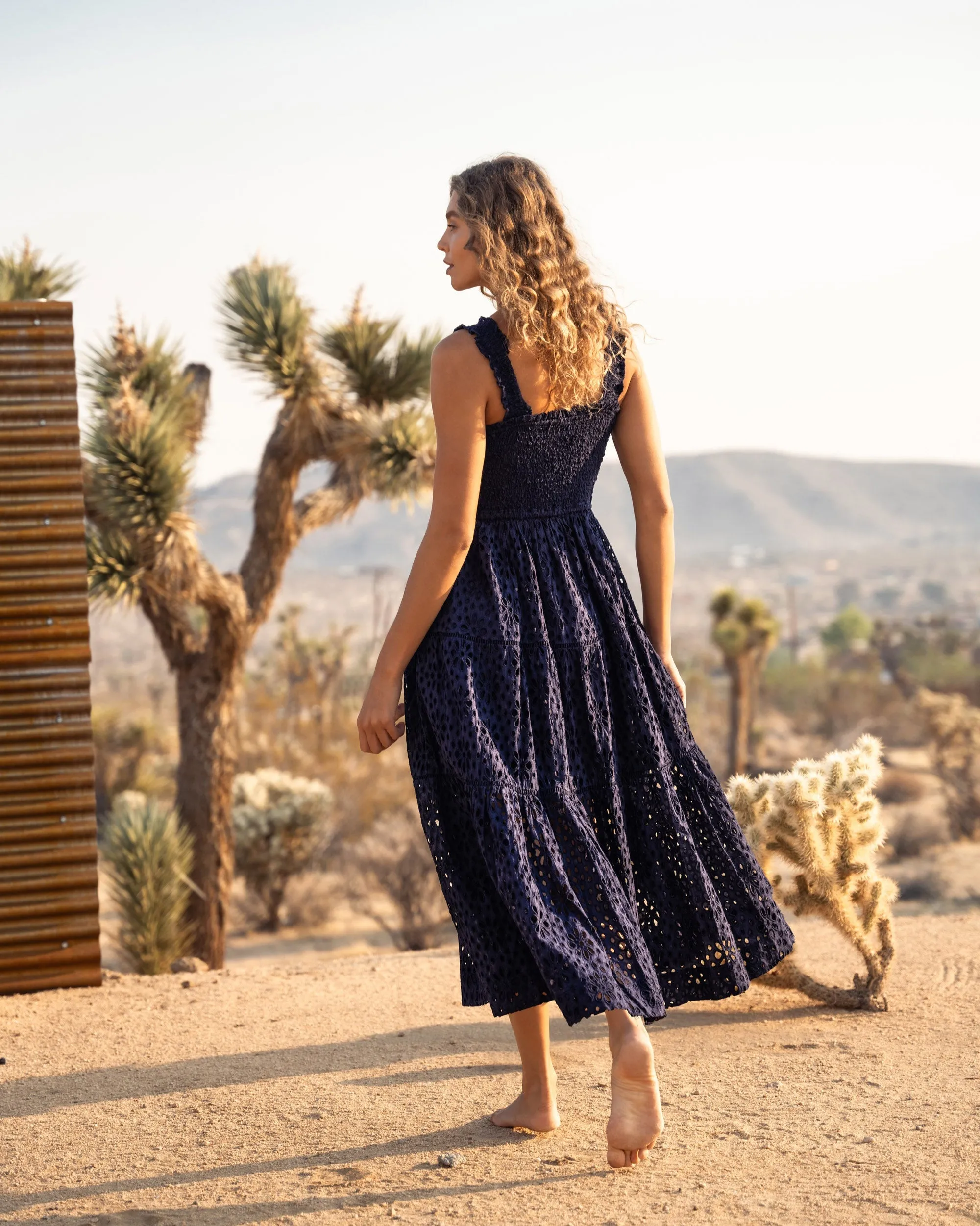 Kristen Dress Seaside Eyelet Navy