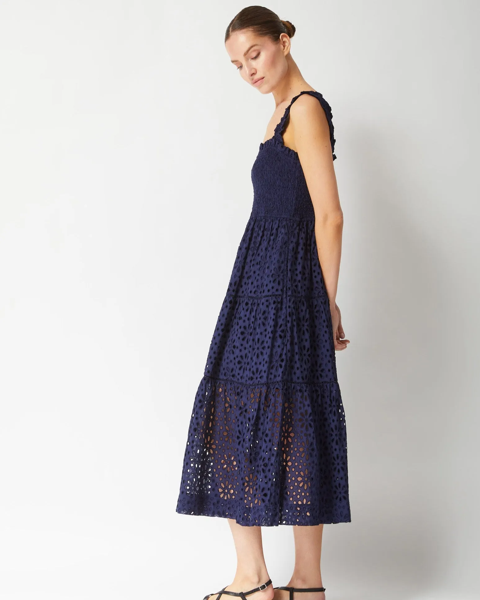 Kristen Dress Seaside Eyelet Navy