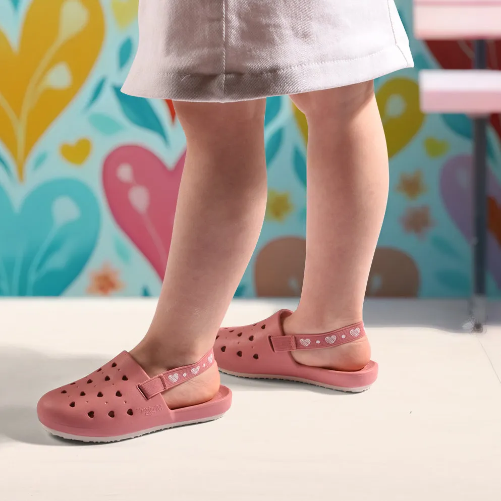 MAUVE HEARTS JUVENILE SLINGERS  <span style="font-size: 12px; font-weight: normal;"><br> Kids water shoe <br> *Runs true to size compared to EU sizing</span>