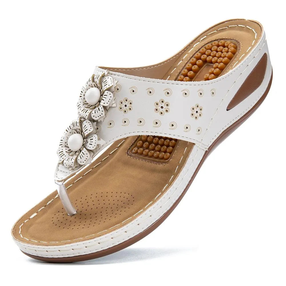 【No.4】Women's Sandals With Arch Support Flip Flops Platform Wedge Sandals Beach