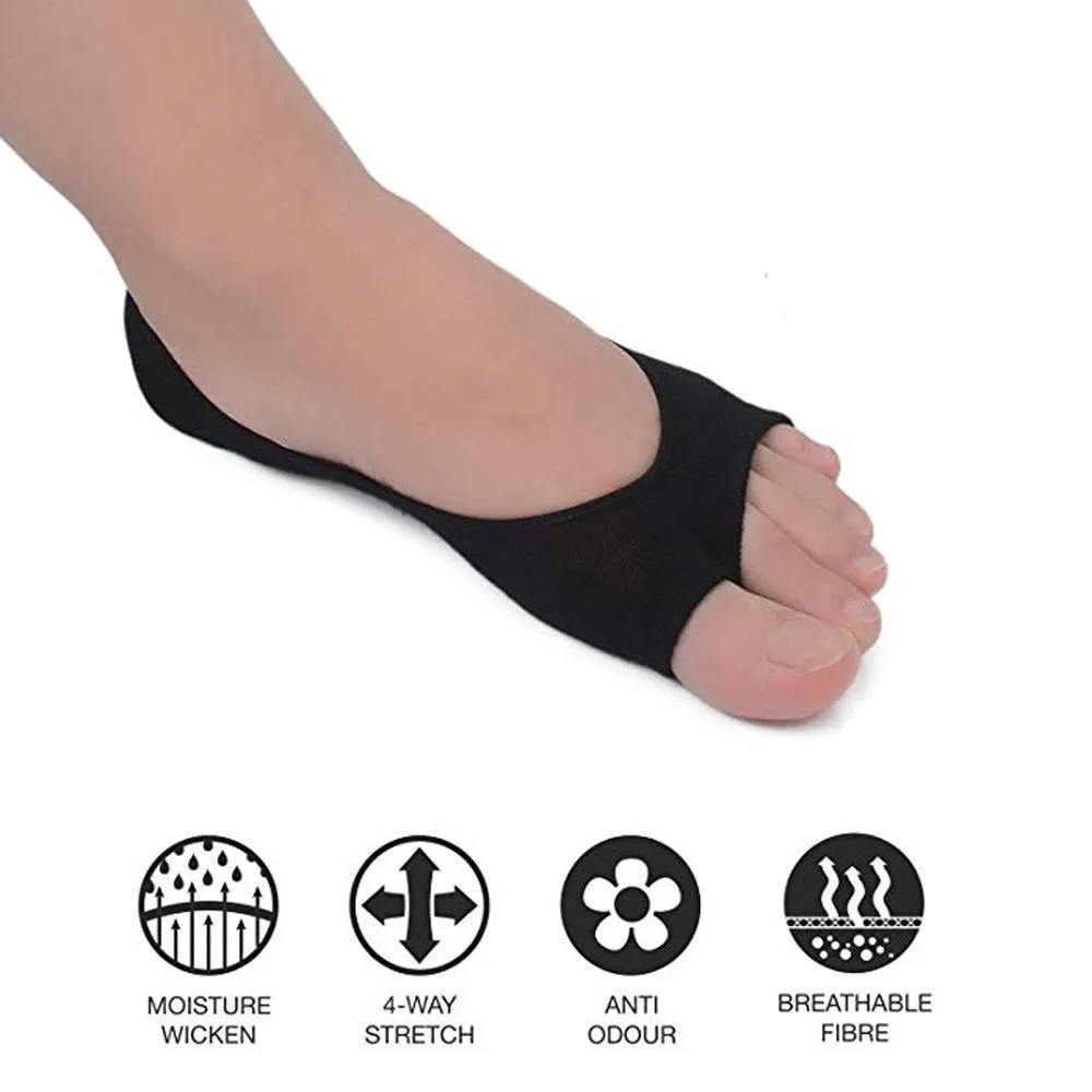 Open-toed Silicone Pad Liner Socks