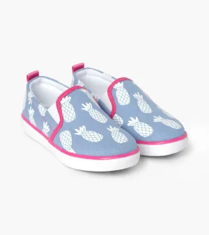 Party Pineapples Slip On Sneaker - Denim Blue