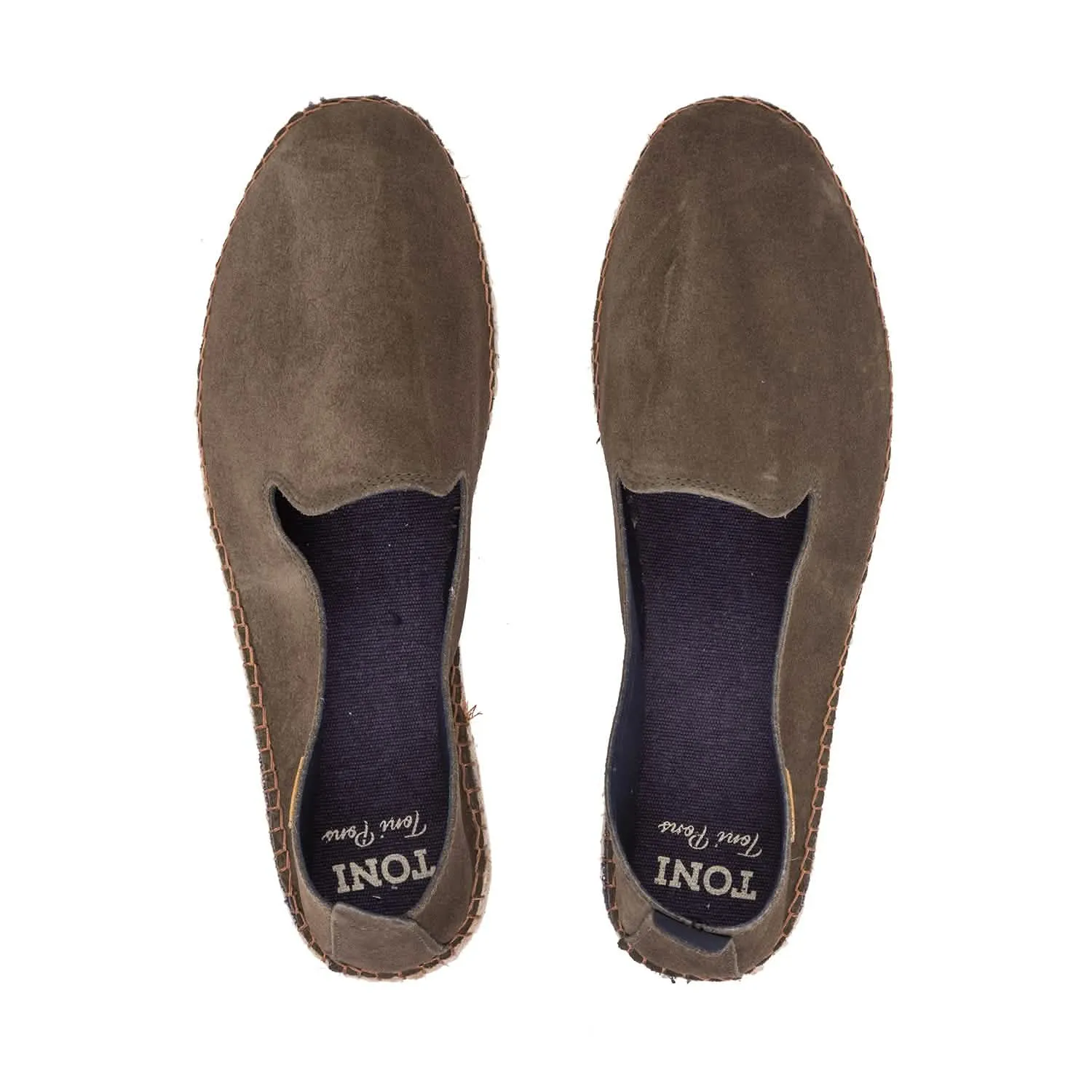 Plain Suede Leather Espadrilles for Men - Dan-SE