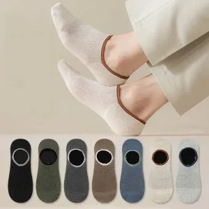 Plus Size Silicone Anti Slip No Show Socks(7 Pairs)