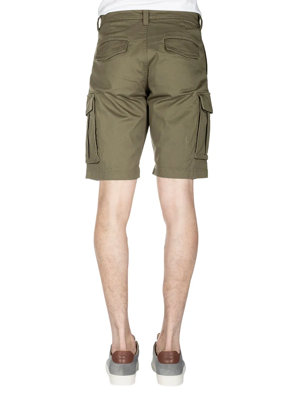 Relaxed Twill Cargo Shorts Racing Green