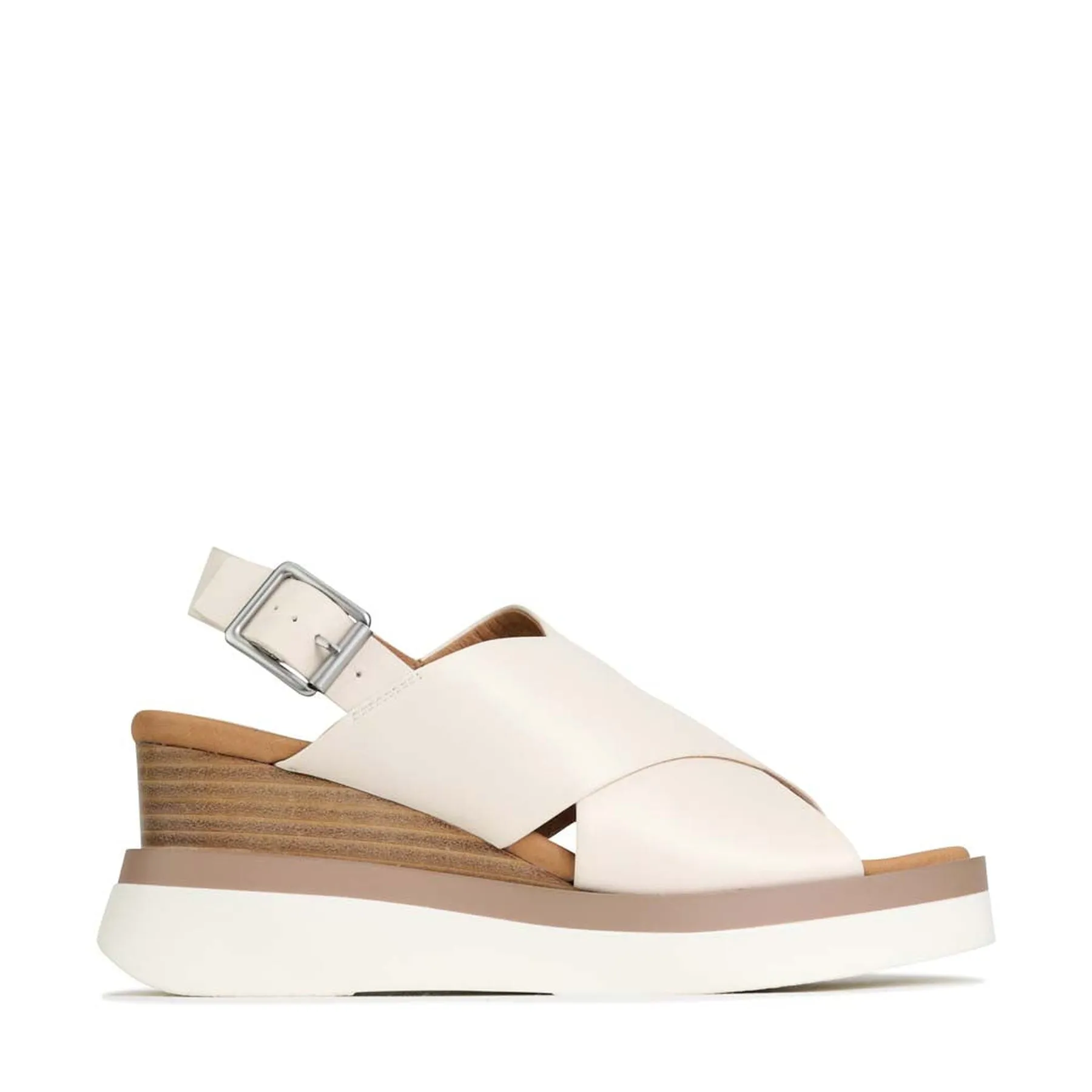 SASILLE LEATHER WEDGE SANDALS