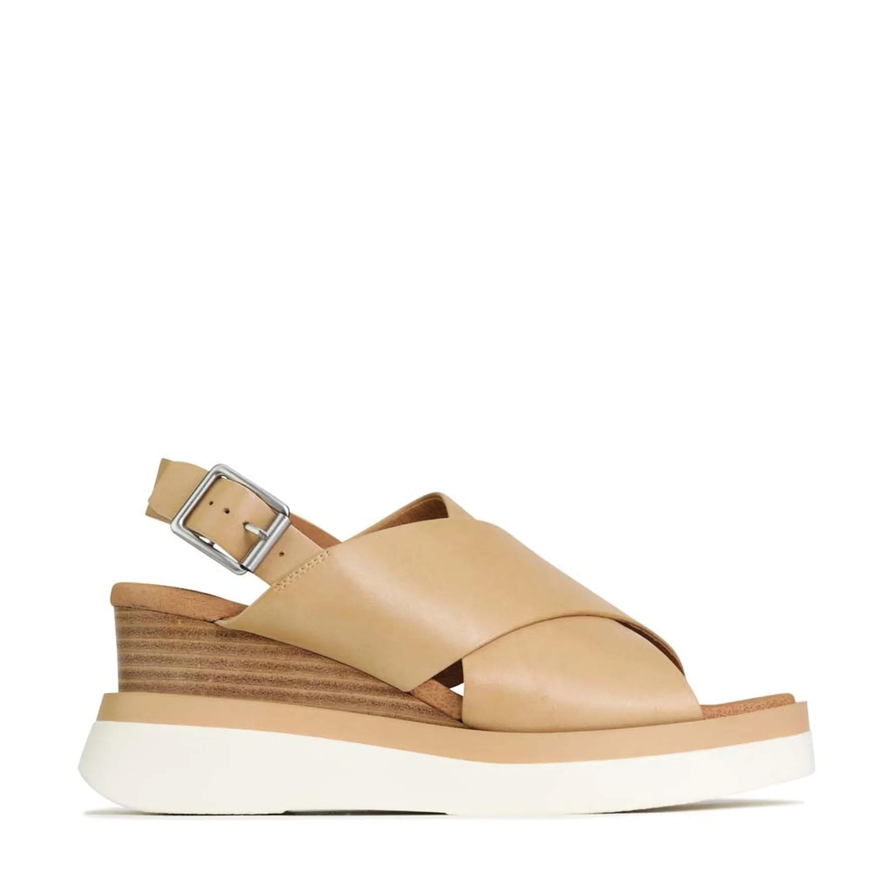 SASILLE LEATHER WEDGE SANDALS