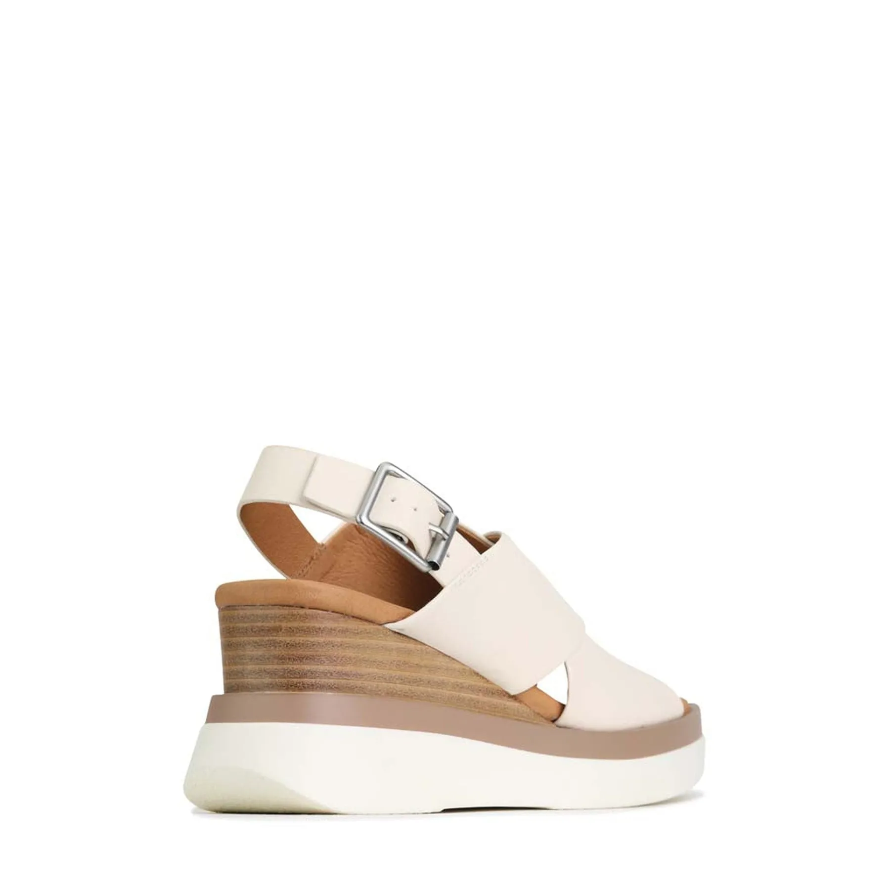 SASILLE LEATHER WEDGE SANDALS