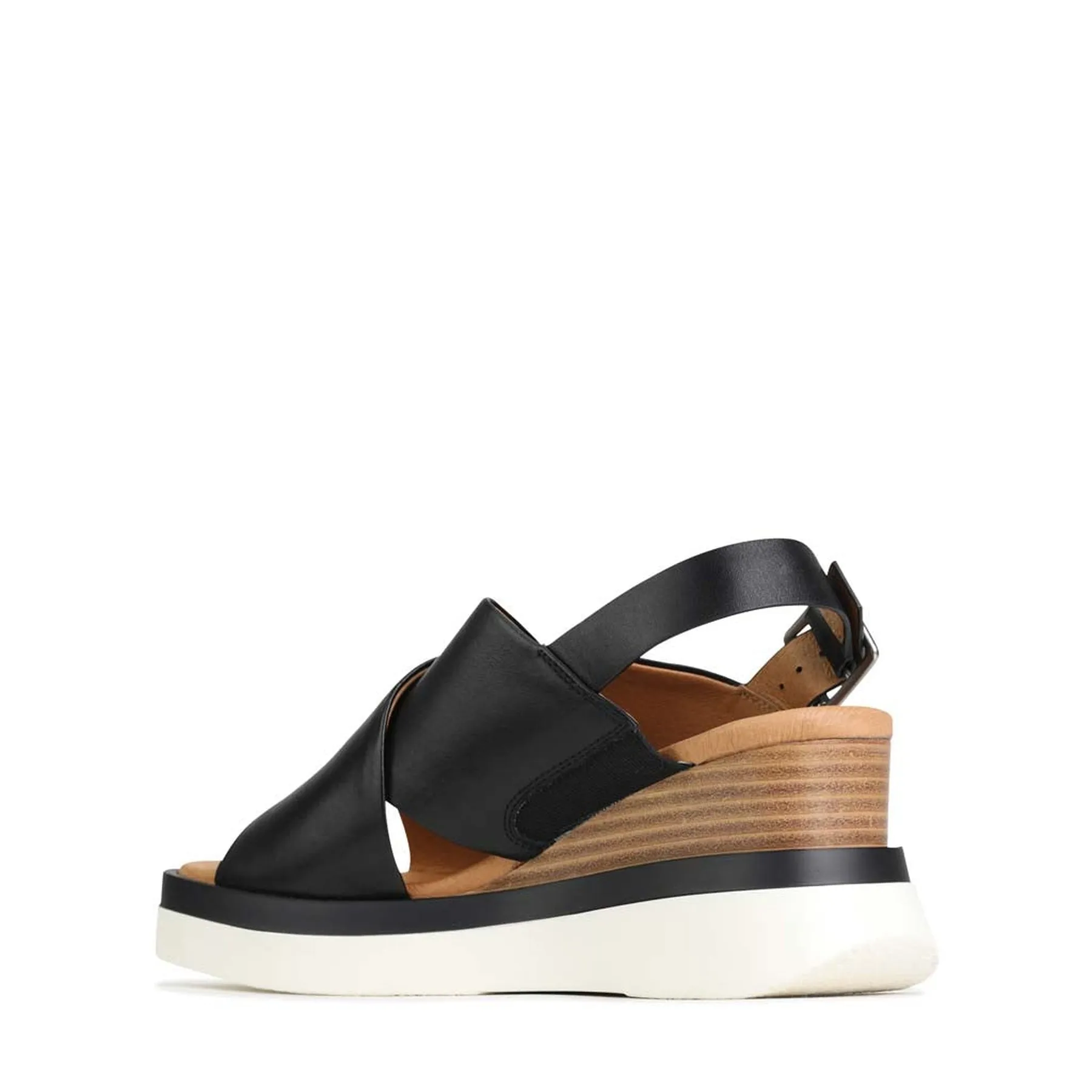 SASILLE LEATHER WEDGE SANDALS