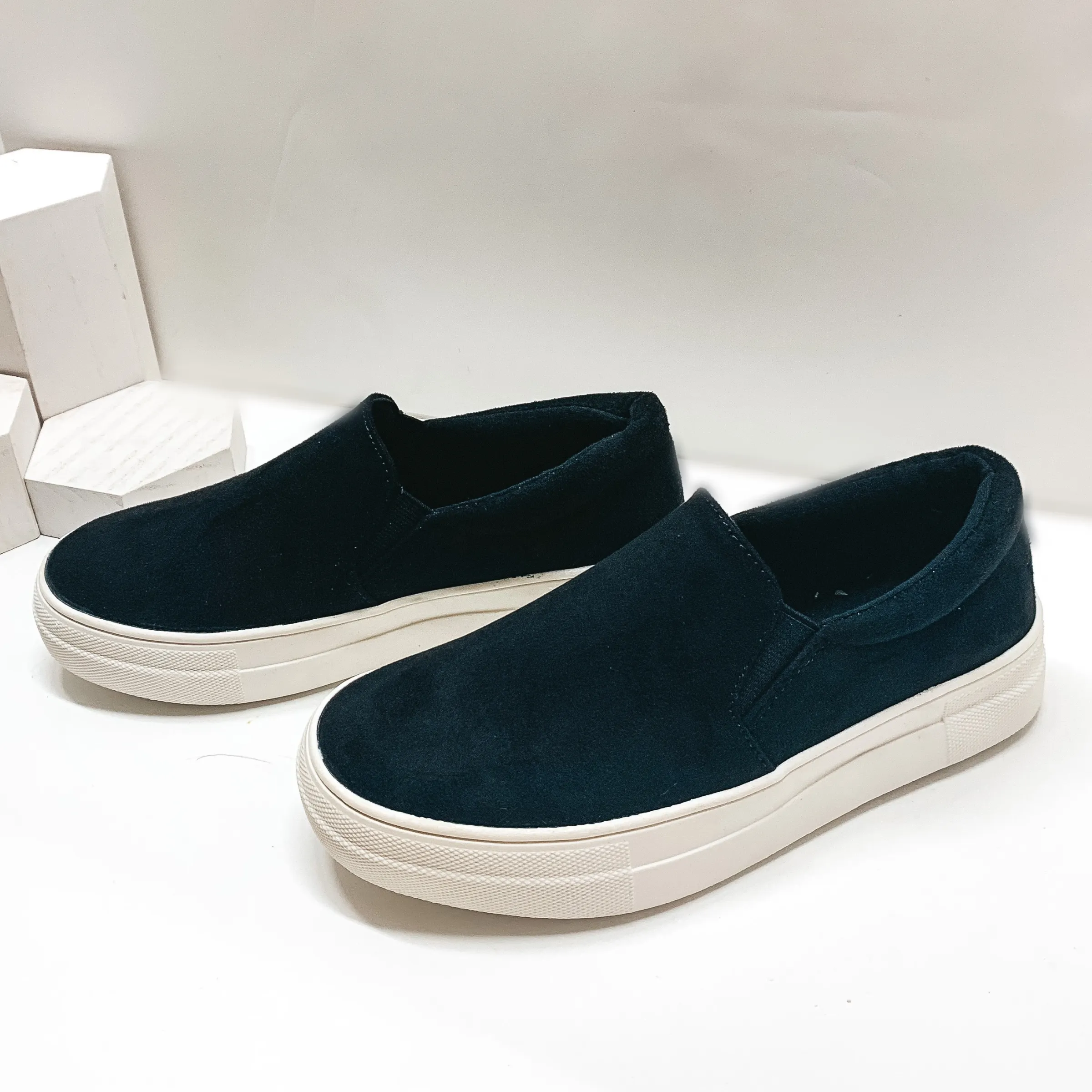 The Best Feeling Suede Slip On Sneakers in Black