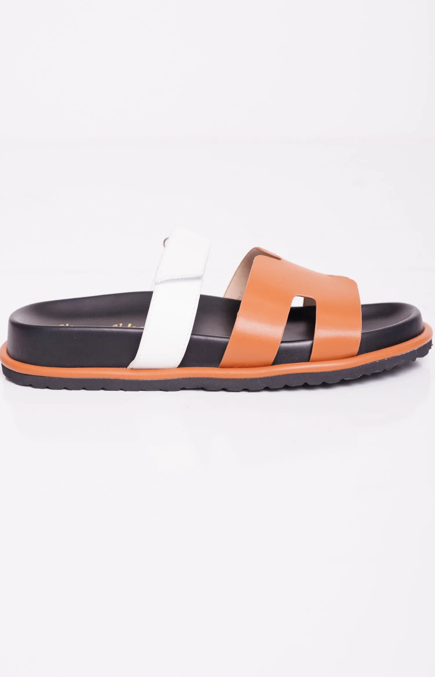 Toba Slides, TAN/WHITE