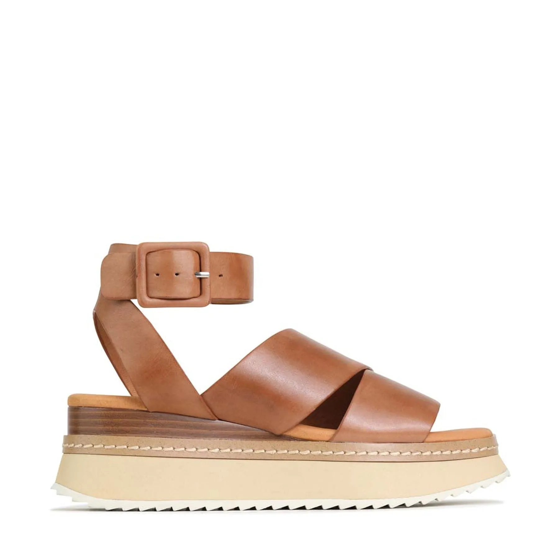 TONALITY LEATHER PLATFORM SANDALS