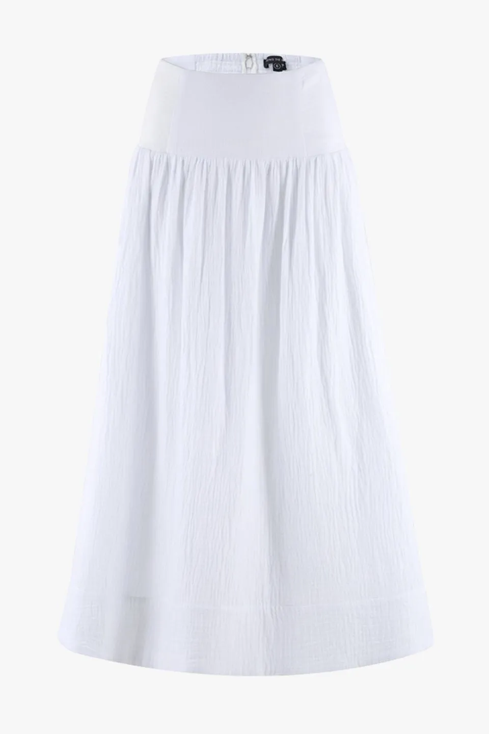 Unwind Ivory Shirred Back Tiered Maxi Skirt