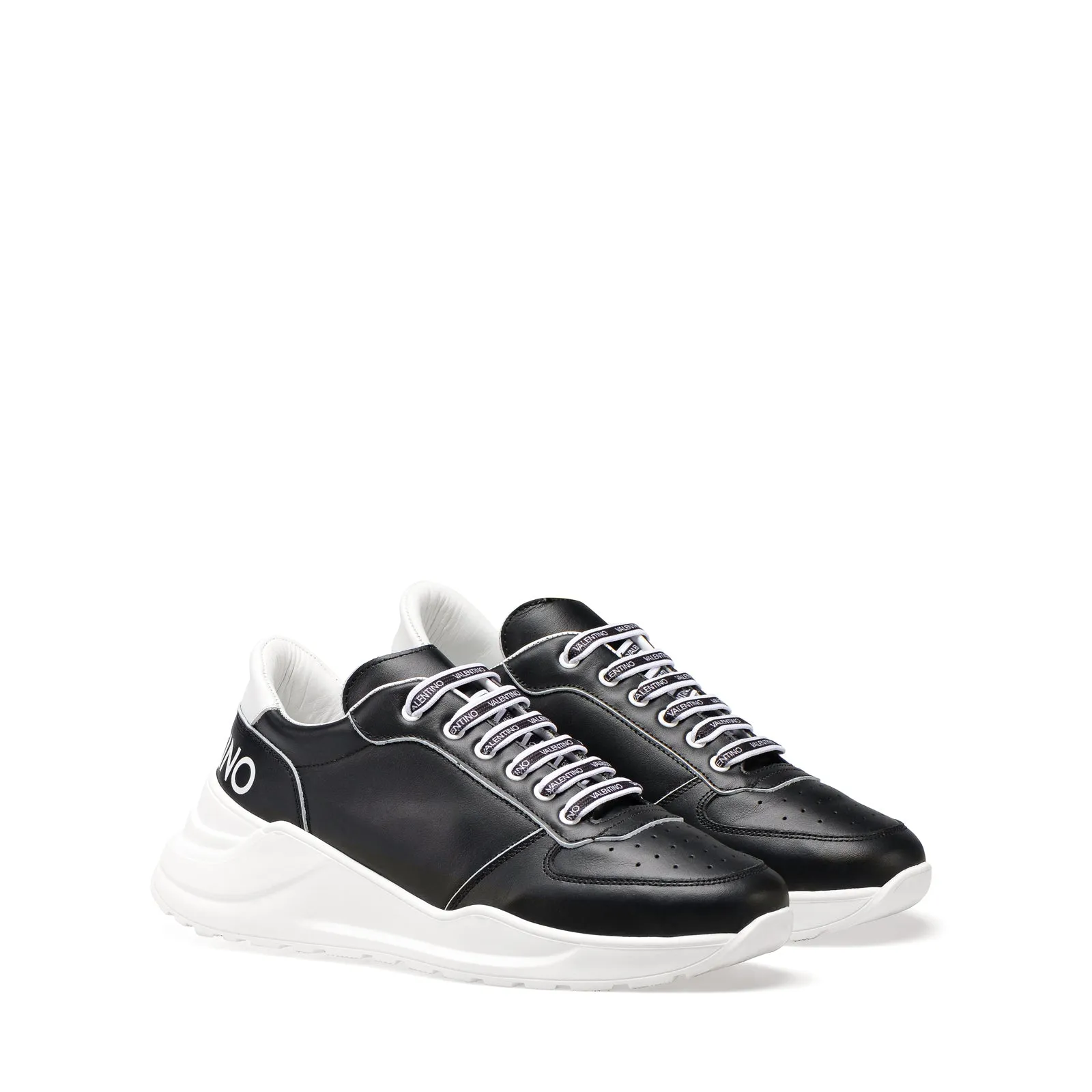 VALENTINO Sneakers running in black calf