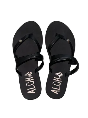 VOLCOM EASY BREEZY II HAWAII SANDAL- BLACK