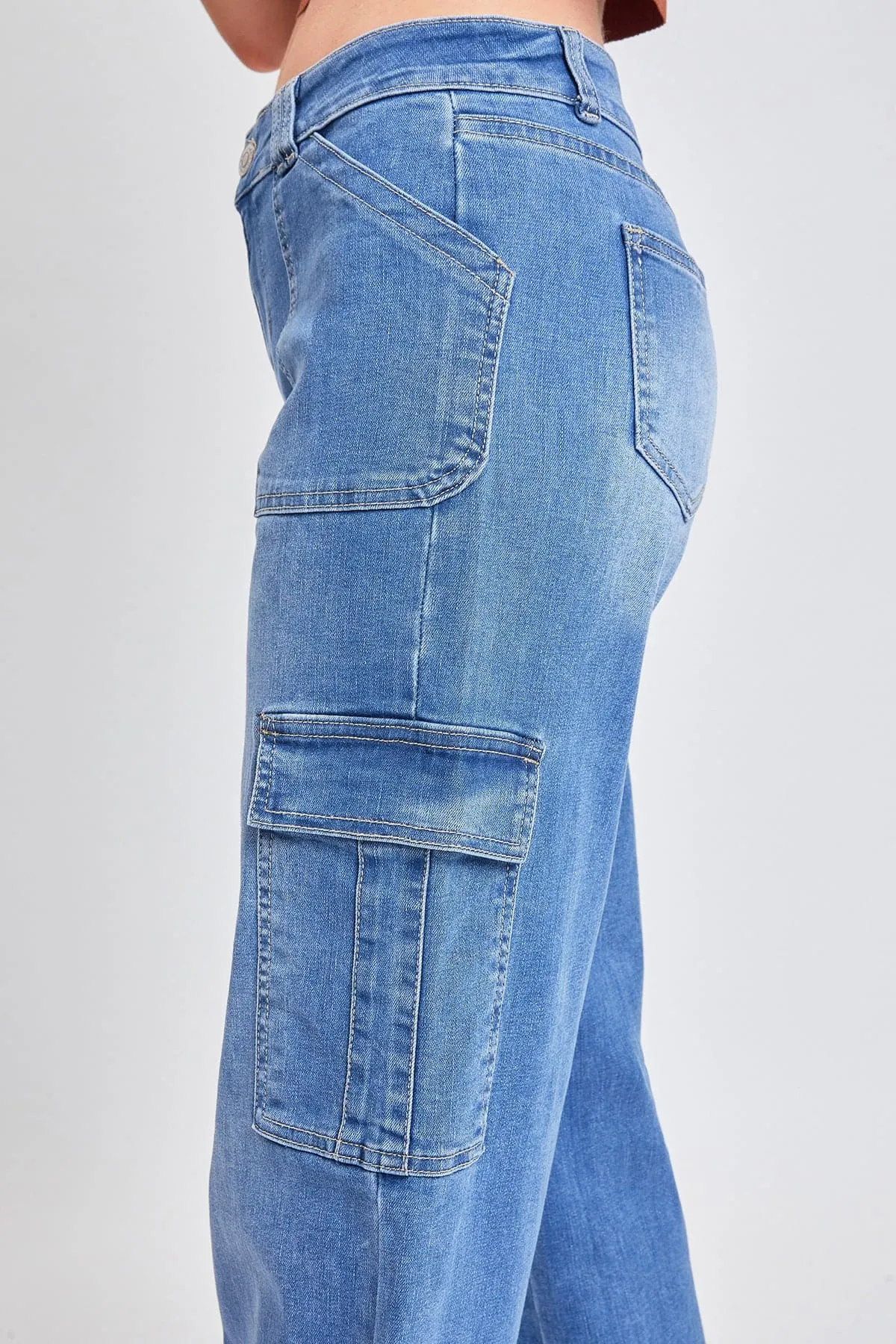 Women's Cargo Jeans with Bungee Hem