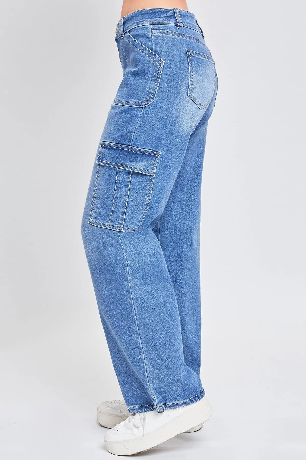 Women's Cargo Jeans with Bungee Hem