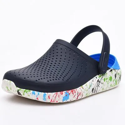 Women's hollow slip on water clogs shoes quick dry beach sandals