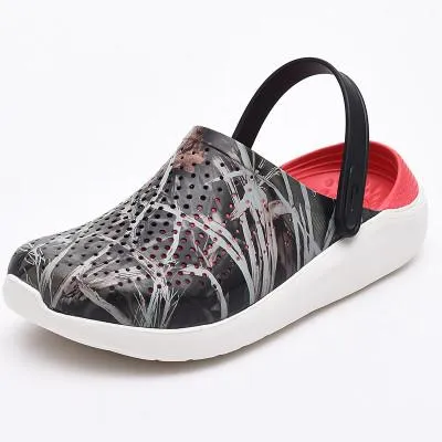 Women's hollow slip on water clogs shoes quick dry beach sandals