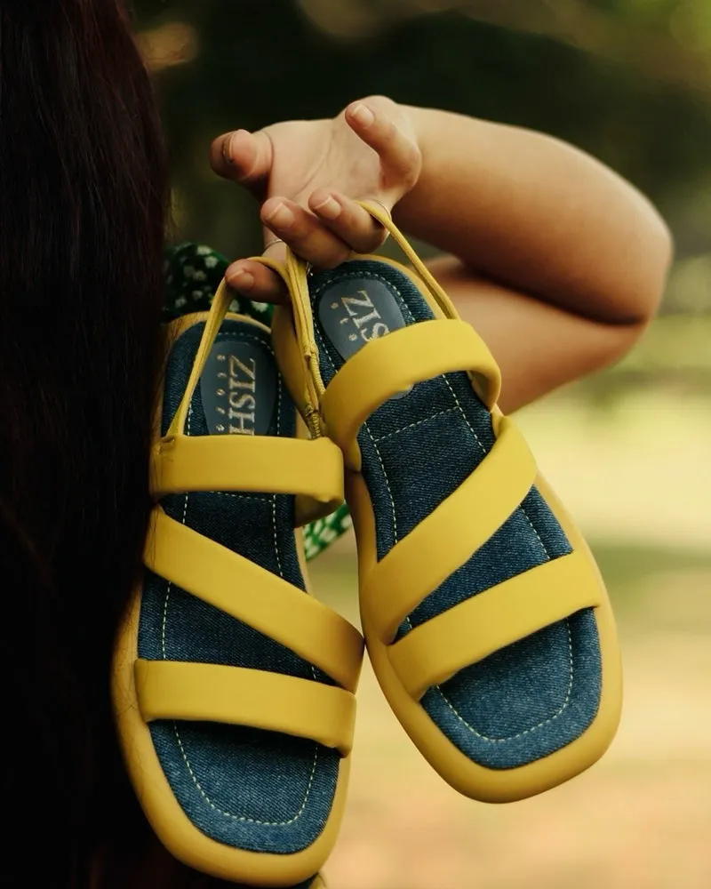 Yellow Beachy Bliss Sandals